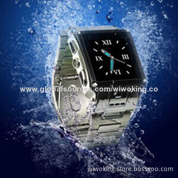 Waterproof 8m Depth Metal Watch Phone, Smartphone Design, MTK6253 CPU